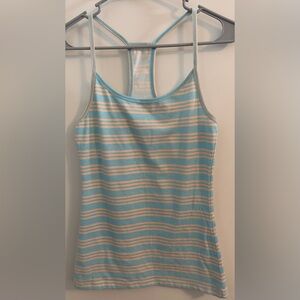 Lilu Blue and White Striped Top - Size Medium